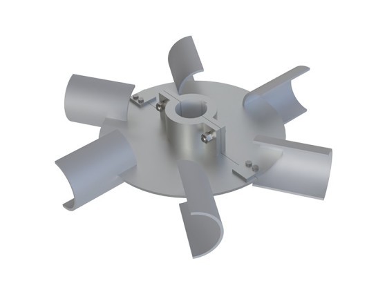HDY six-arc blade disc turbine impeller