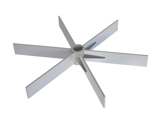 HQ three-leaf swept-back impeller